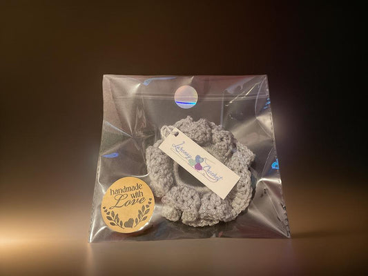 Sparkle Grey Glitter Scrunchie