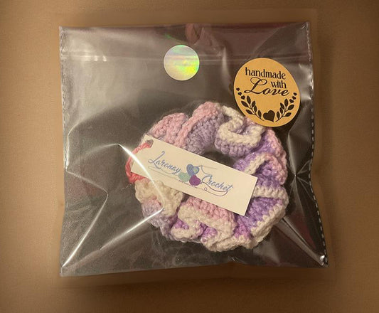 Dreamy Lilac-Pink Variegated Sparkle Scrunchie