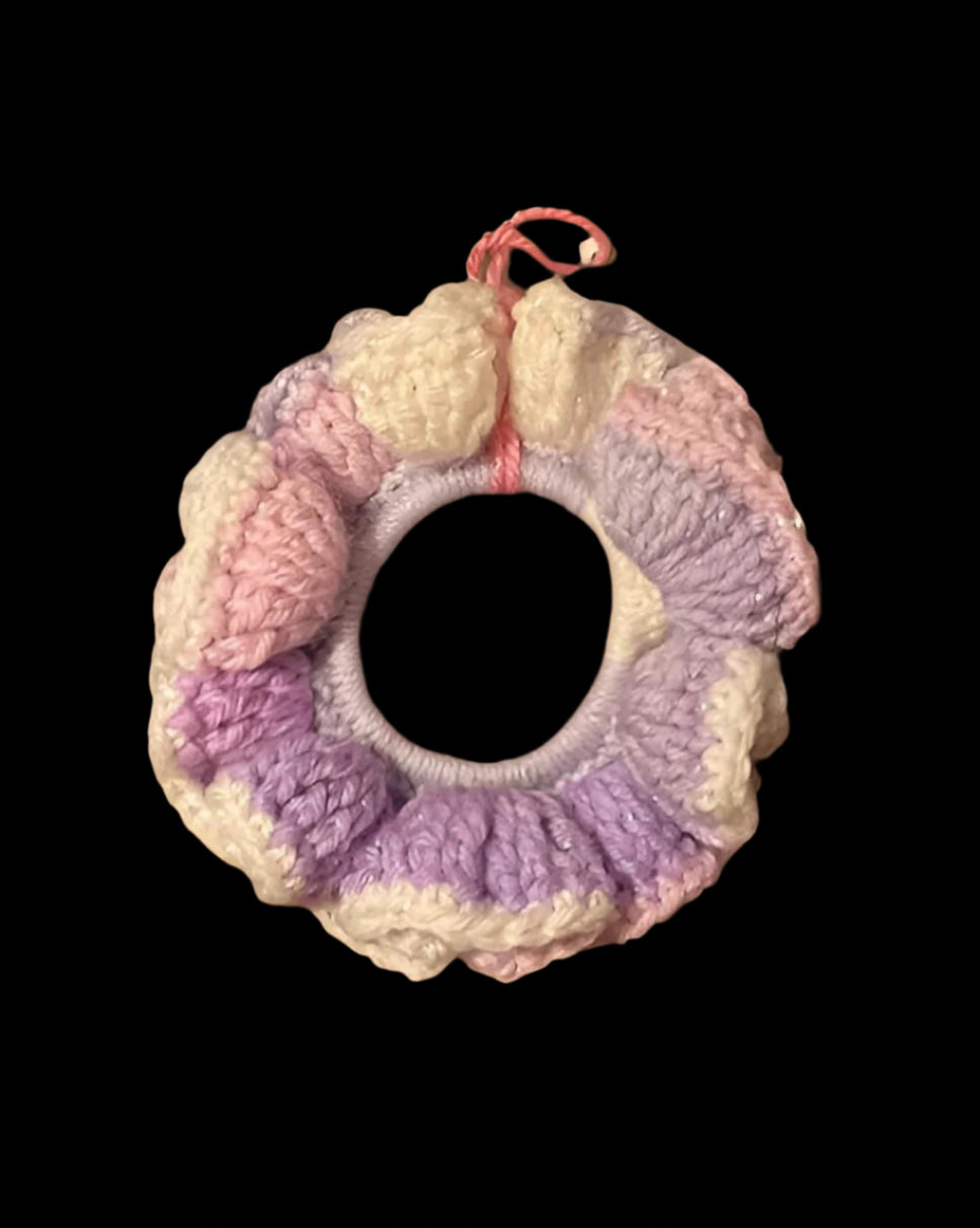Dreamy Lilac-Pink Variegated Sparkle Scrunchie
