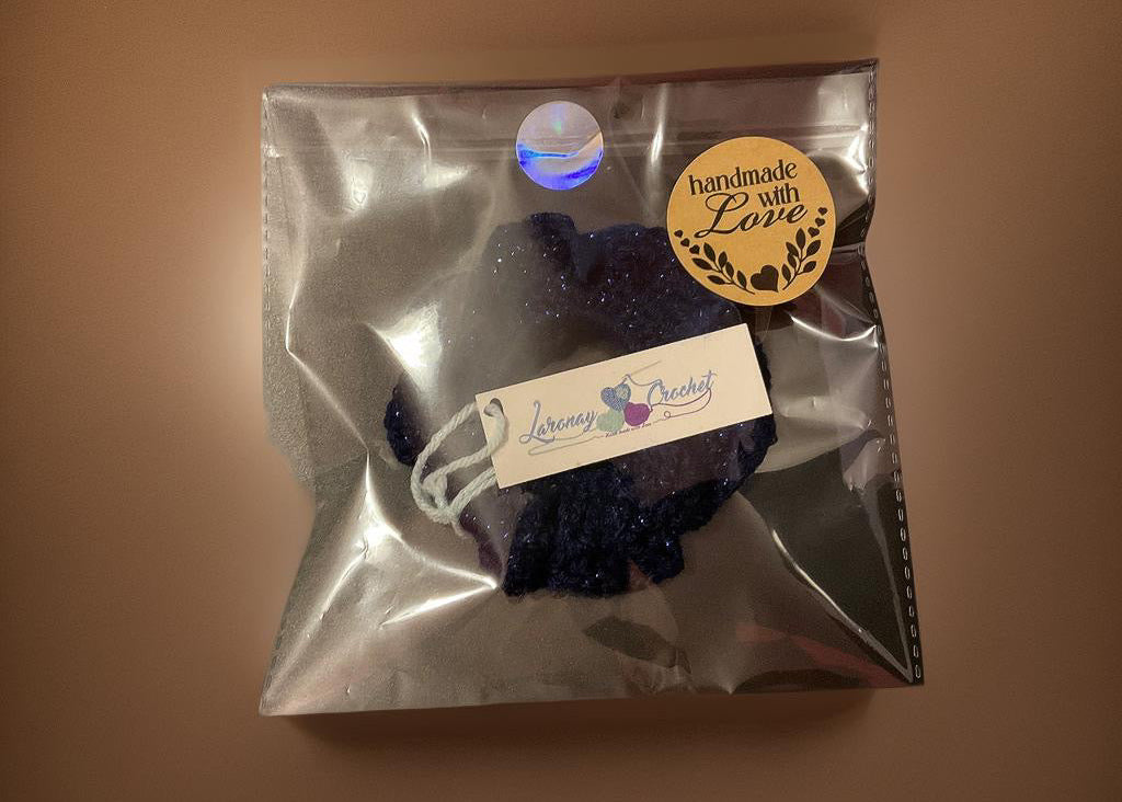 Sparkle Navy Scrunchie